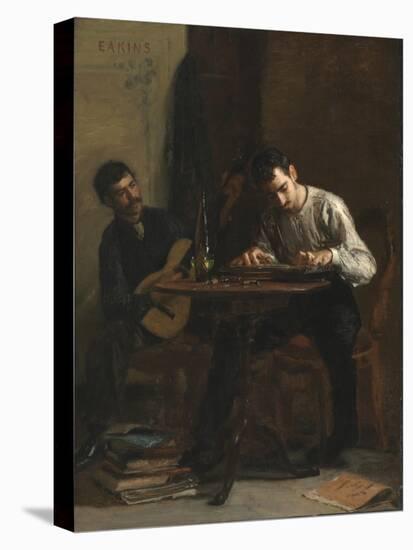 Professionals at Rehearsal, 1883 (Oil on Canvas)-Thomas Cowperthwait Eakins-Stretched Canvas