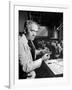 Professor Alexander Fleming Working in Laboratory-Hans Wild-Framed Premium Photographic Print