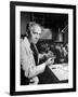 Professor Alexander Fleming Working in Laboratory-Hans Wild-Framed Premium Photographic Print