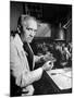 Professor Alexander Fleming Working in Laboratory-Hans Wild-Mounted Premium Photographic Print