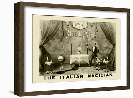 Professor Bollini, The Italian Magician-null-Framed Art Print