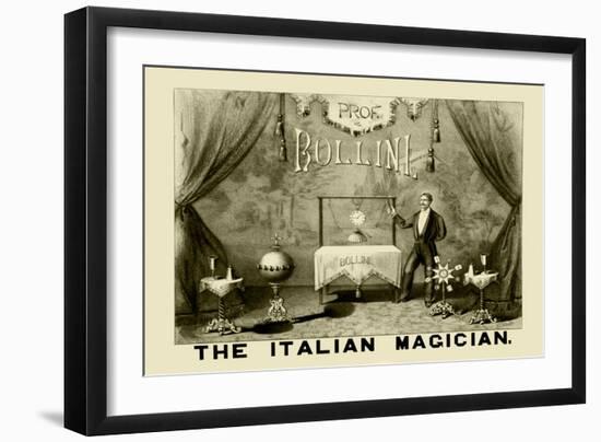 Professor Bollini, The Italian Magician-null-Framed Art Print