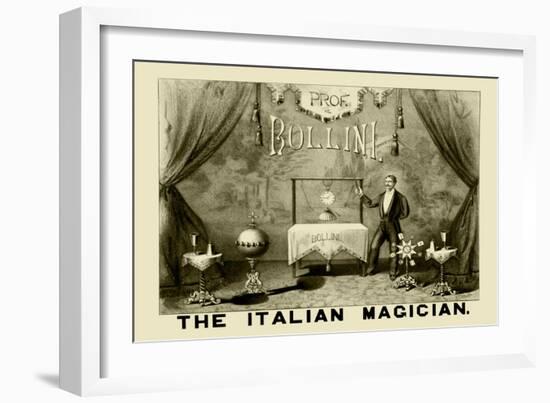 Professor Bollini, The Italian Magician-null-Framed Art Print