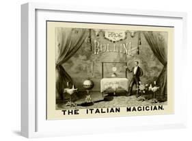 Professor Bollini, The Italian Magician-null-Framed Art Print