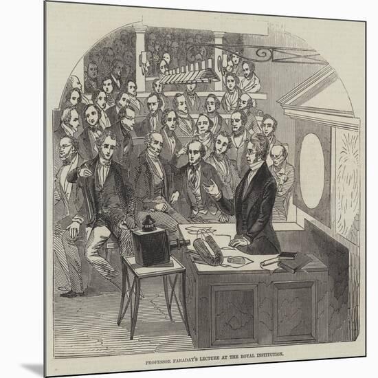 Professor Faraday's Lecture at the Royal Institution-null-Mounted Giclee Print