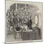 Professor Faraday's Lecture at the Royal Institution-null-Mounted Giclee Print