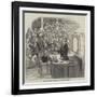 Professor Faraday's Lecture at the Royal Institution-null-Framed Giclee Print