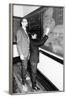 Professor Harry Dym, Works with His 12 Year Old Student, Matthew Marcus at New York City College-null-Framed Photo