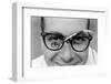 Professor Laurence R. Young Wearing Glasses Measuring Eye Movement, 1967-Leonard Mccombe-Framed Photographic Print