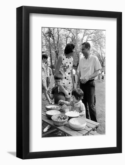 Professor Laurence R. Young with Wife and Children Eliot and Leslie, Massachusetts, 1968-Leonard Mccombe-Framed Photographic Print