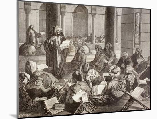 Professor Lecturing at the Al-Azhar University, Cairo, in the 19th Century, from 'El Mundo…-null-Mounted Giclee Print