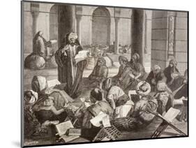 Professor Lecturing at the Al-Azhar University, Cairo, in the 19th Century, from 'El Mundo…-null-Mounted Giclee Print