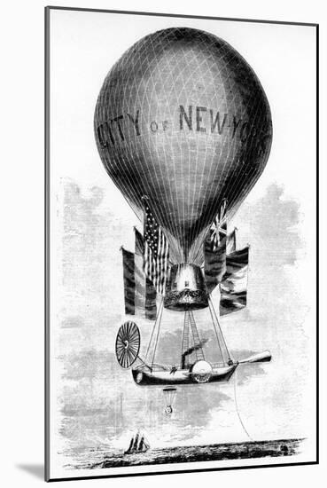 Professor Lowe's Balloon, C1859-null-Mounted Giclee Print