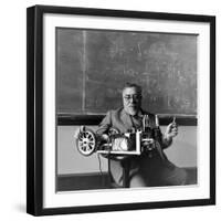 Professor Norbert Wiener, American Mathematician Founder of Cybernetics, Mit, Cambridge, MA, 1949-Alfred Eisenstaedt-Framed Photographic Print