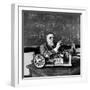 Professor Norbert Wiener, American Mathematician Who Founded Cybernetics, in Classroom at MIT-Alfred Eisenstaedt-Framed Premium Photographic Print