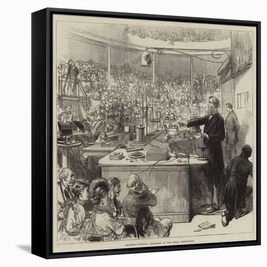 Professor Tyndall Lecturing at the Royal Institution-null-Framed Stretched Canvas