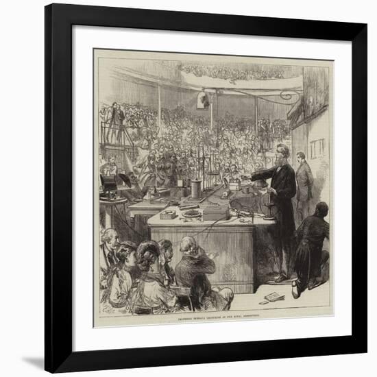 Professor Tyndall Lecturing at the Royal Institution-null-Framed Giclee Print