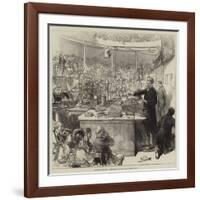 Professor Tyndall Lecturing at the Royal Institution-null-Framed Giclee Print