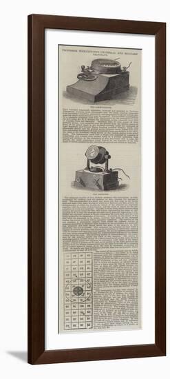 Professor Wheatstone's Universal and Military Telegraph-null-Framed Giclee Print