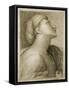 Profil de Visage D'Apres Raphael-Jean-Auguste-Dominique Ingres-Framed Stretched Canvas