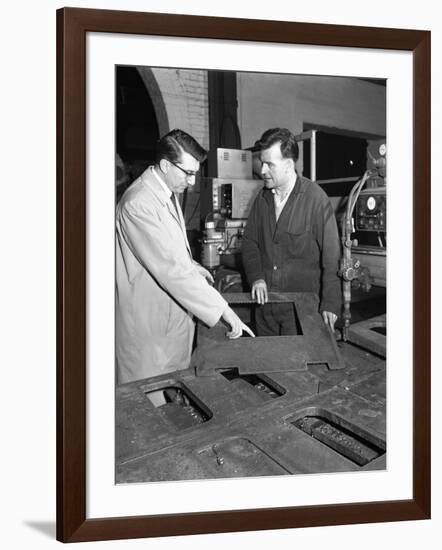 Profile Cutting, Sheffield, South Yorkshire, 1964-Michael Walters-Framed Photographic Print