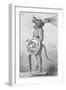 Profile Drawing of Aztec Warrior in Costume-null-Framed Giclee Print