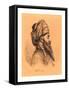 Profile Head of Oriental in Turban, 1820, Lithograph-Dominique Vivant Denon-Framed Stretched Canvas