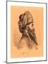 Profile Head of Oriental in Turban, 1820, Lithograph-Dominique Vivant Denon-Mounted Giclee Print