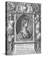Profile Illustration of Julius Caesar-null-Stretched Canvas