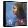 Profile: Le Drapeau-Odilon Redon-Framed Stretched Canvas