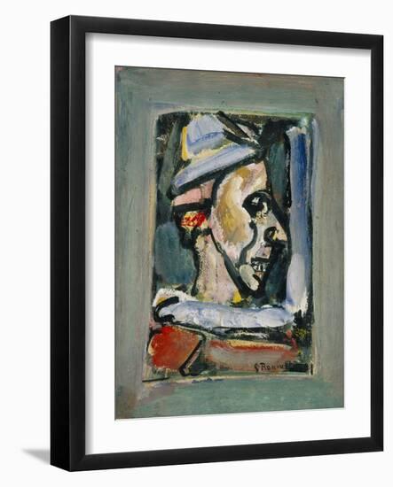 Profile of a Clown-null-Framed Giclee Print
