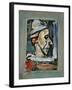 Profile of a Clown-null-Framed Giclee Print