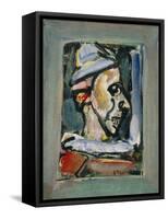 Profile of a Clown-null-Framed Stretched Canvas