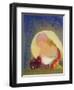 Profile of a Girl with Flowers, c.1900-Odilon Redon-Framed Giclee Print