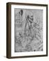 'Profile of a Man Squared for Proportion and Studies of Horsemen', c1480 (1945)-Leonardo Da Vinci-Framed Giclee Print