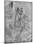 'Profile of a Man Squared for Proportion and Studies of Horsemen', c1480 (1945)-Leonardo Da Vinci-Mounted Giclee Print