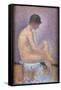 Profile of a Model-Georges Seurat-Framed Stretched Canvas