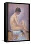 Profile of a Model-Georges Seurat-Framed Stretched Canvas