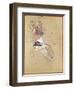 Profile of a Woman, 1896 (Oil on Card)-Henri de Toulouse-Lautrec-Framed Giclee Print