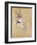 Profile of a Woman, 1896 (Oil on Card)-Henri de Toulouse-Lautrec-Framed Giclee Print