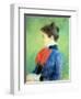 Profile of a Woman Wearing a Jabot-Mary Cassatt-Framed Premium Giclee Print