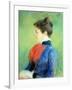 Profile of a Woman Wearing a Jabot-Mary Cassatt-Framed Giclee Print