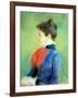 Profile of a Woman Wearing a Jabot-Mary Cassatt-Framed Giclee Print