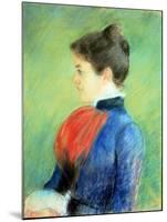 Profile of a Woman Wearing a Jabot-Mary Cassatt-Mounted Giclee Print