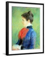 Profile of a Woman Wearing a Jabot-Mary Cassatt-Framed Giclee Print