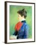 Profile of a Woman Wearing a Jabot-Mary Cassatt-Framed Giclee Print