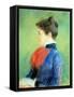 Profile of a Woman Wearing a Jabot-Mary Cassatt-Framed Stretched Canvas