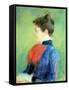 Profile of a Woman Wearing a Jabot-Mary Cassatt-Framed Stretched Canvas