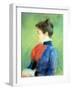 Profile of a Woman Wearing a Jabot-Mary Cassatt-Framed Giclee Print