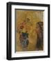 Profile of a Woman with a Vase of Flowers-Odilon Redon-Framed Giclee Print